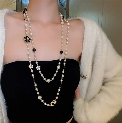 gold chanel necklace dupe|chanel necklace knockoff.